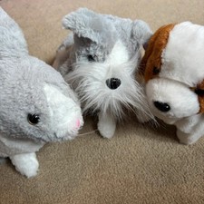 Jumping toys 2 x dogs 1 x rabbit