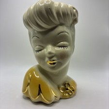 Vintage  Lady Head Vase