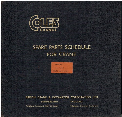 Coles l1210 crane - coles, original