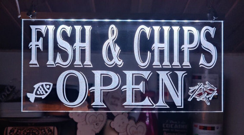Fish and chips light shop - and,