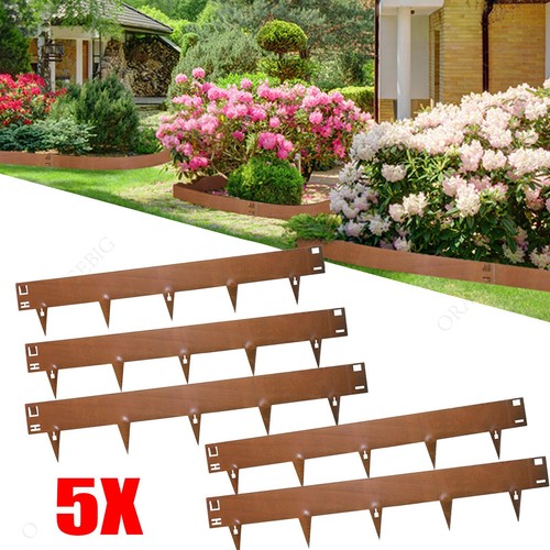 Corten garden lawn edging - corten,