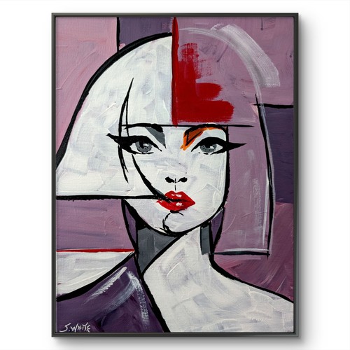 Lady original painting - original, 12x16