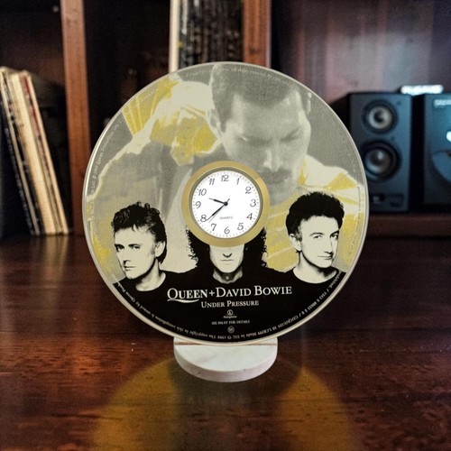 Queen bowie clock upcycled - cd,