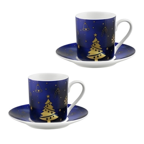 Christmas mug 2 saucer - saucer, set