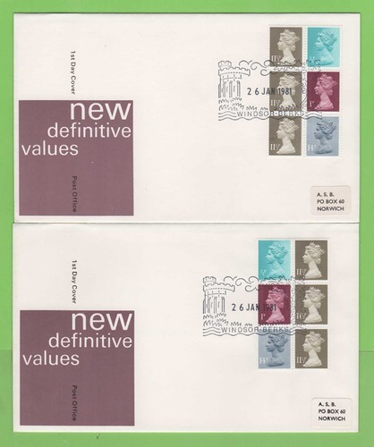 1981 50p booklet panes - g.b.,