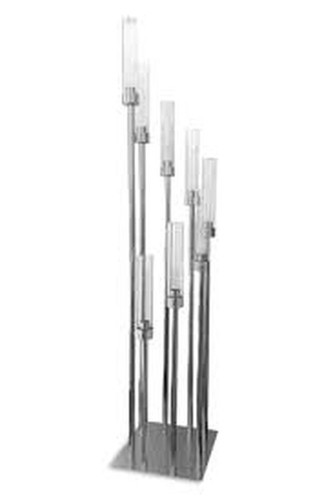 Silver candelabra 135cm tall - silver,