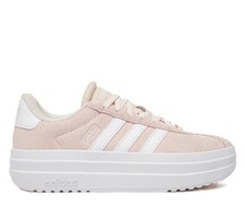 ADIDAS VL Court Bold Women's Pink Sports Shoes With Wedge Suede Sneakers