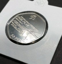 2011 50p Rowing Olympic Coin in flip – BUNC– Rare Fifty Pence London Games 