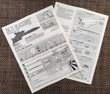 ORIGINAL ESTES SR-71 BLACKBIRD FLYING MODEL ROCKET KIT INSTRUCTIONS - IMPERFECT