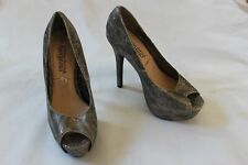 Grey Animal Print Shoes Size