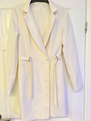 Missguided ivory belted lined - ivory,