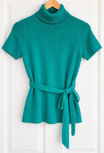 Bay teal rib knit short - teal, sleeve