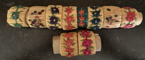 Ten raffia napkin - 10, rings