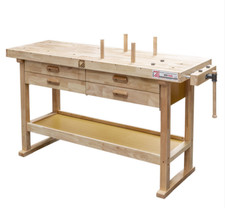 Holzmann 1.64m Work Bench Woodworking with Drawers and Vice - WB162L