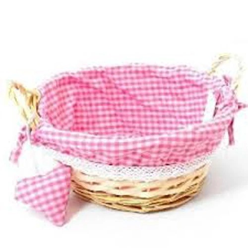 Gingham cloth lined wicker - gingham,