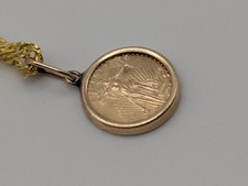 14k Vintage Yellow Gold 20 Dollar Saint Gaudens Coin Pendant + Complimentary GF