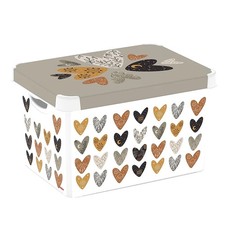 Curver Stockholm Deco Storage Box, 22 Litres - Celestial, Pink - No Lid