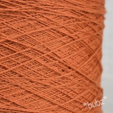 GORGEOUS WEAVING CASHMERE MERINO WOOL YARN RUST ORANGE 250g CONE BRITISH YARN