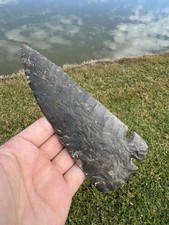 Giant Native American Texas Corner Tang Arrowhead Point 