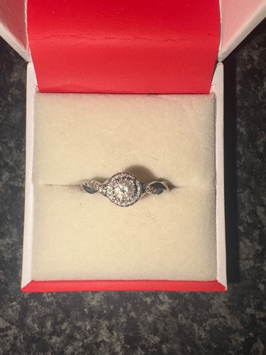 Engagement ring 9ct white gold - engagement,