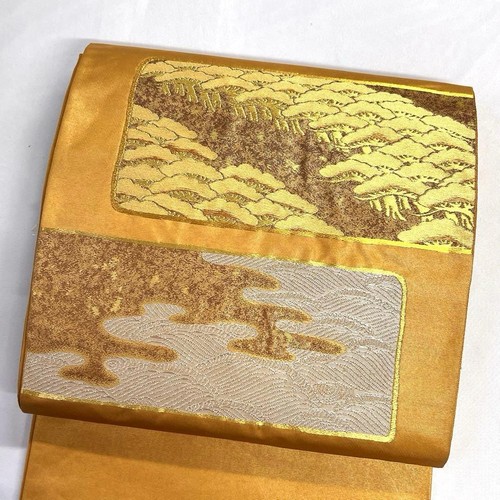 Kimono obi pine forest gold - obi,
