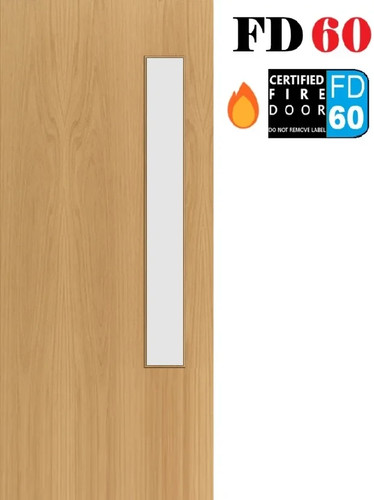 Branded oak flush - oak, side