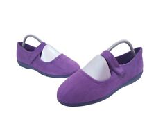 Freestep Womens Ladies Purple Suede Slip On Slipper Shoes Size 7UK/40EUR Regular