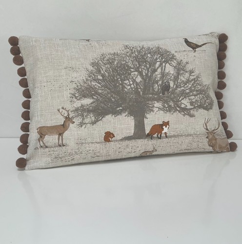 Tatton autumn stag fabric oak - stag,