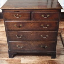 antique Georgian oak two over