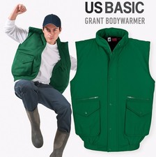 Mens Quilted Gilet Bodywarmer Padded Sleeveless Jacket Workwear Outdoor Fishing