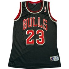Champion Chicago Bulls NBA Jersey Men's M Michael Jordan #23 Vintage Black