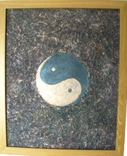 Yin-Yang Abstract Framed