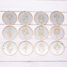 Zodiac Star Sign Gold Round