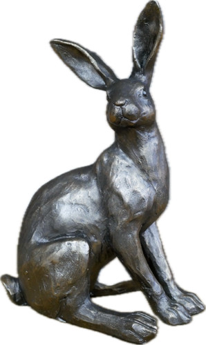 Resin sitting hare figurine - hare,