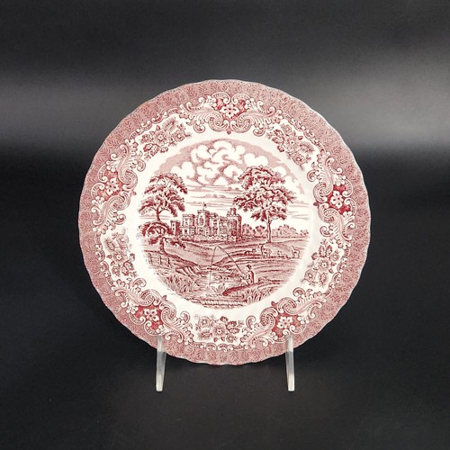 Olde country castles red pink - country,