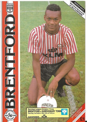 Football programme brentford - brentford, v