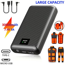 30000mAh Power Bank 7.4V 3A Portable Charger External Battery for Heating jacket