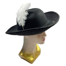 Pirate Hat Vintage Multipurpose Tricorn Hat Novelty with Feather for