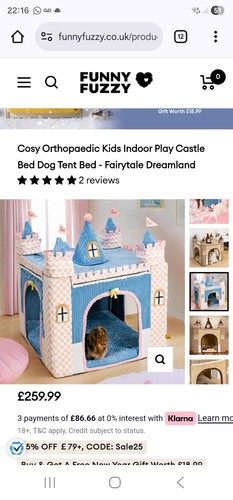 Dog bed castle childs plush - dog,