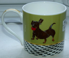 Dachshund gift MUG BE A HAPPY SAUSAGE by Digs & Manor ANNA DANIELLE  VGC