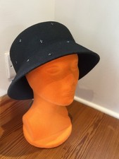 Black Felt M&S Cloche Hat -
