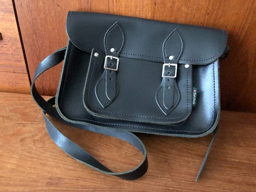 Zatchels black leather satchel - black,