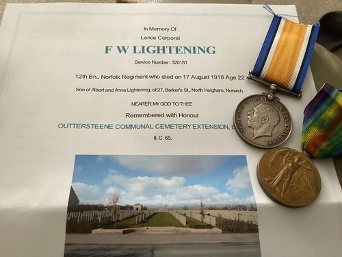 Ww1 medal pair kia frederick - ww1,