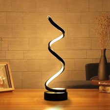 12W Dimmable LED Spiral Table Lamp Warm White Eye-Caring Bedside Light