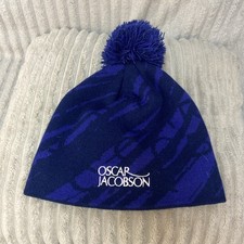 OSCAR JACOBSEN Golf Bobble Hat / Beanie, Blue