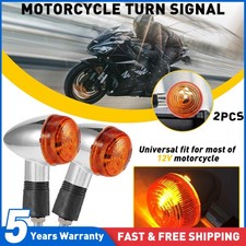 2x Motorcycle Indicators Bike Motorbike Turn Signal Light Bullet Bulb Universal