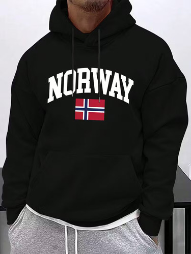 Men norway flag hoodie - norway,