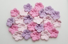 24x Blossom Flowers Sugar Icing Fondant Edible Cupcake Toppers Cake Decorations