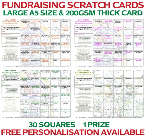 Music fundraising cards - music,