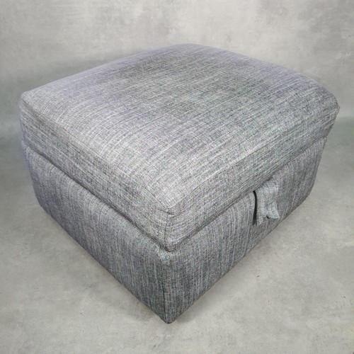 Grey fabric storage ottoman - grey,